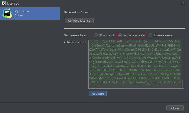 Activation Code For Pycharm Professional